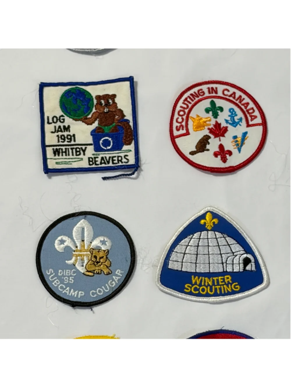 Vintage Scouts Canada Whitby District Patch Lot Camporee Cuboree Beaver Cub